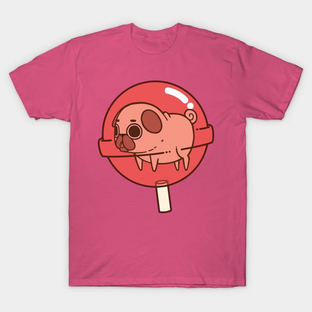 Lollipop Puglie T-Shirt by Puglie Pug 